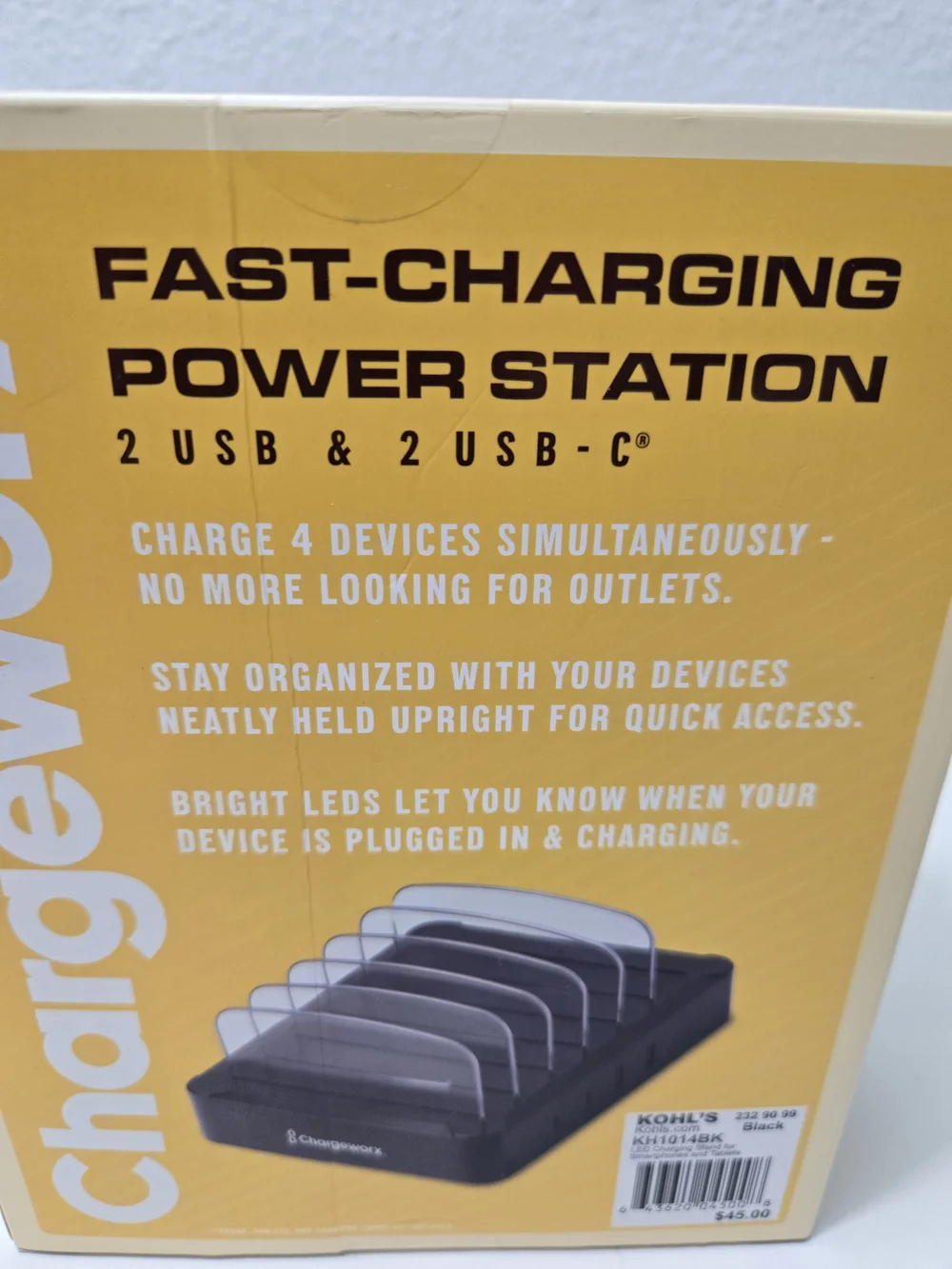Chargeworx Fast-Charging Power Station - Yellow